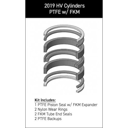 Miller - After Market Parts Hydraulic Cylinder Repair Kit- PK-N-N-10-5.000 H-KBK05-500